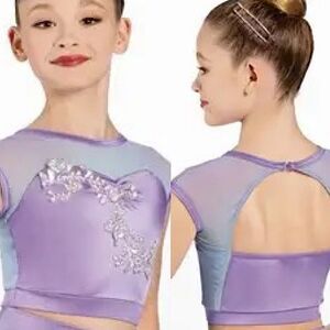 Weissman dance costume ombre purple lavender top True Colours 12734 MC 10/12
